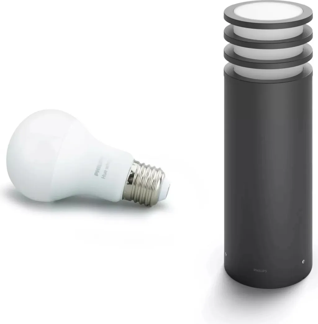 Llambë smart Philips HUE Lucca Sockel, 806lm, E27, anthracite - 4