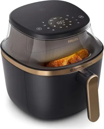 Airfryer Philips NA332/00 6.2L 1700W e zezë me detaje bakri