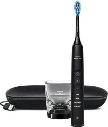 Furçë dhëmbësh elektrike, Philips, HX9911/09 DiamondClean 9000, 4 modalitete, karikim me gotë, kuti udhëtimi USB, e zezë