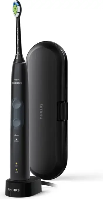 Furçë dhëmbësh elektrike sonike, Philips, HX6830/53 PC4500, me rikarikim, me kuti udhëtimi, e zezë