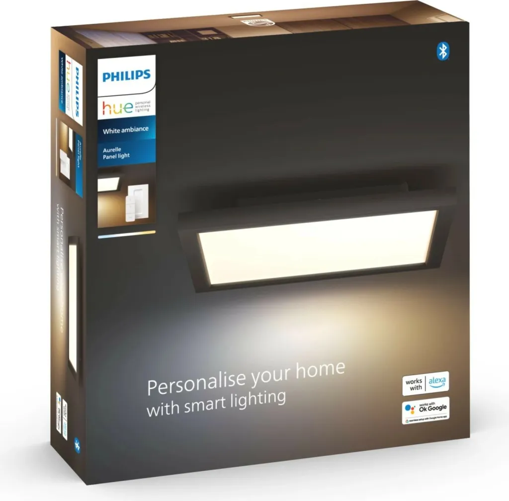 Panel LED tavani Philips Hue Aurelle, 60x60cm, White Ambiance, i bardhë - 3