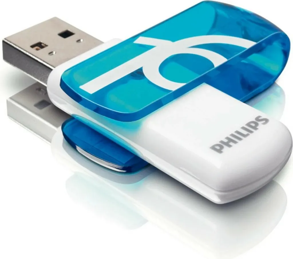 USB memorje Philips FM16FD05B/00, 16GB, USB 2.0, bardh e kaltër - 1
