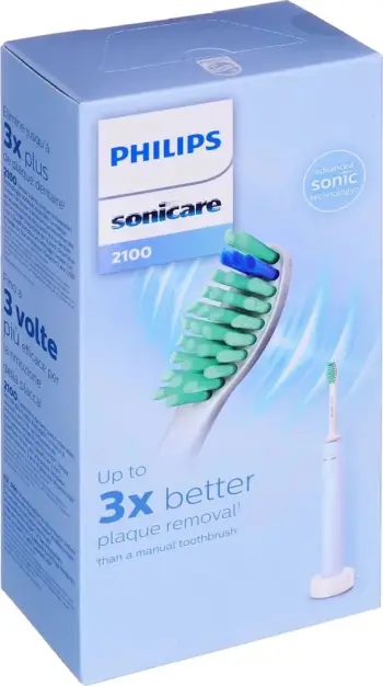 furçë dhëmbësh elektrike sonike, Philips, 2100BL HX3651/12, blu
