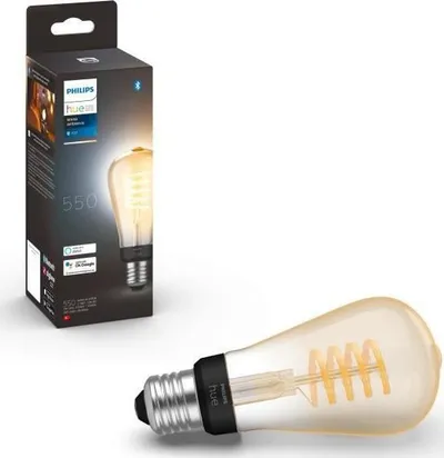 Llambë smart Philips Hue E27 WA 7W Filament ST64, LED, e ngrohtë e bardhë - 2