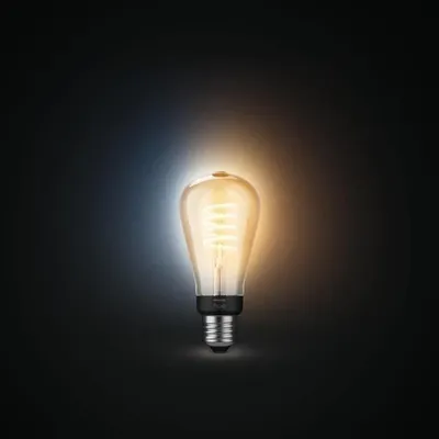 Llambë smart Philips Hue E27 WA 7W Filament ST64, LED, e ngrohtë e bardhë - 3
