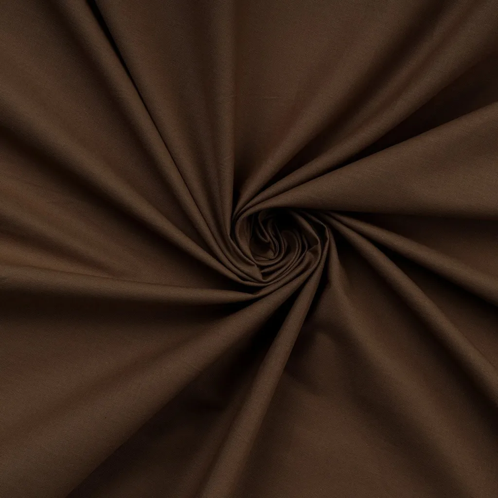 Çarçaf fitted king, pambuk ranforce, ngjyrë kafe e errët, 160x200+30cm - 2
