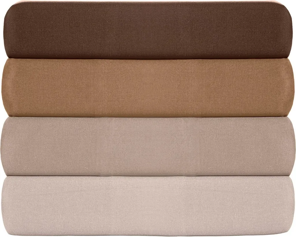 Çarçaf fitted king, pambuk ranforce, ngjyrë kafe e errët, 160x200+30cm - 4