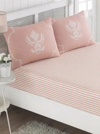 Set çarçafësh dopio L'essentiel, ngjyrë pluhur, Pure
