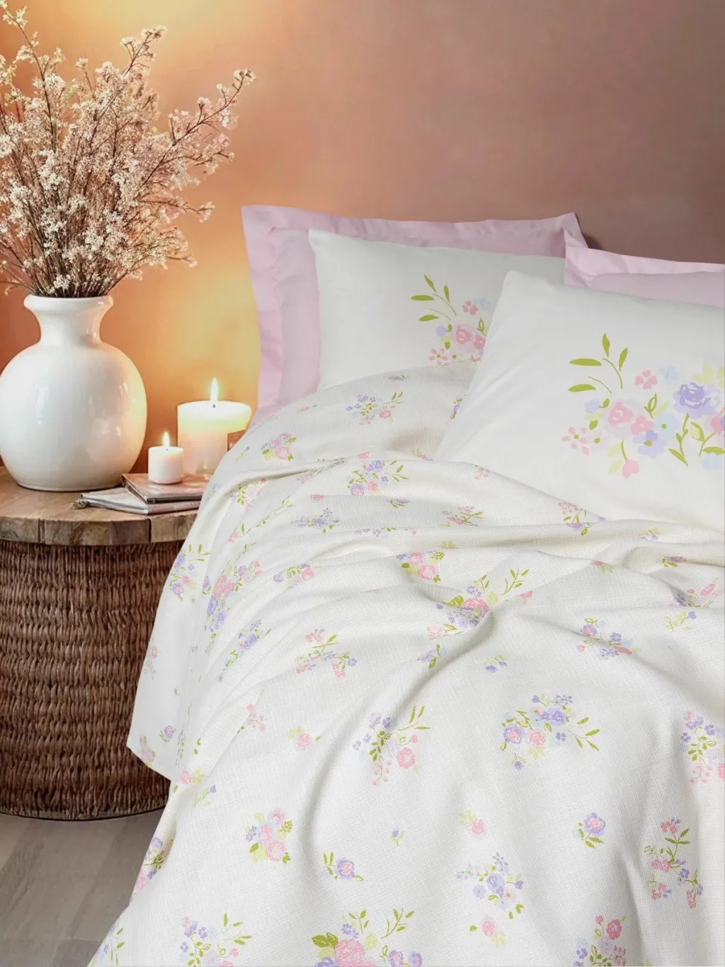 Set piké dopio, ngjyrë petal rozë, L'essentiel - 2