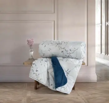 Jorgan dopio L'essentiel, kadife, ngjyrë Nitsa Denim