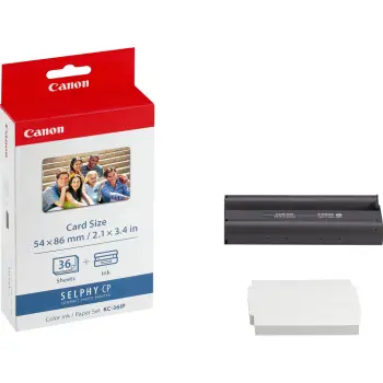 INK Canon KC-36IP Set me letër dhe bojë deri në kapacitet standard sipas ISO/IEC 24711 – Shumëngjyrëshe