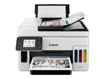 Printer Inkjet CANON PIXMA GX6040 EUM/EMB / Print, Scan, Copy / A4 / ADF / Color / up to 24 ppm / Wifi, USB, LAN / e bardhë