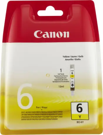 Toner Canon BCI-6Y yellow, origjinal, 13ml