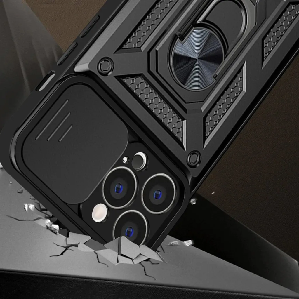 Mbështjellës Hurtel Hybrid Armor Camshield për iPhone 14 Plus, me kapak kamere, rozë - 2