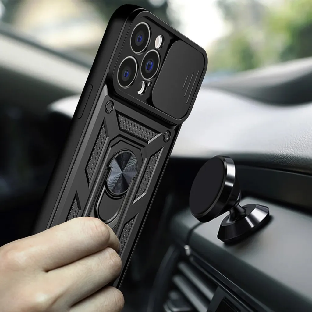 Mbështjellës Hurtel Hybrid Armor Camshield për iPhone 14 Plus, me kapak kamere, rozë - 3