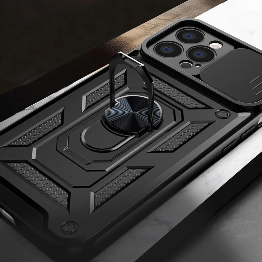 Mbështjellës Hurtel Hybrid Armor Camshield për iPhone 14 Plus, me kapak kamere, rozë - 7