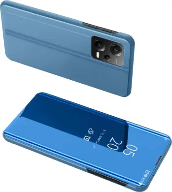 Mbështjellës Hurtel Clear View Case për Xiaomi Redmi Note 12 5G / Poco X5 5G, me kapak, Kaltër