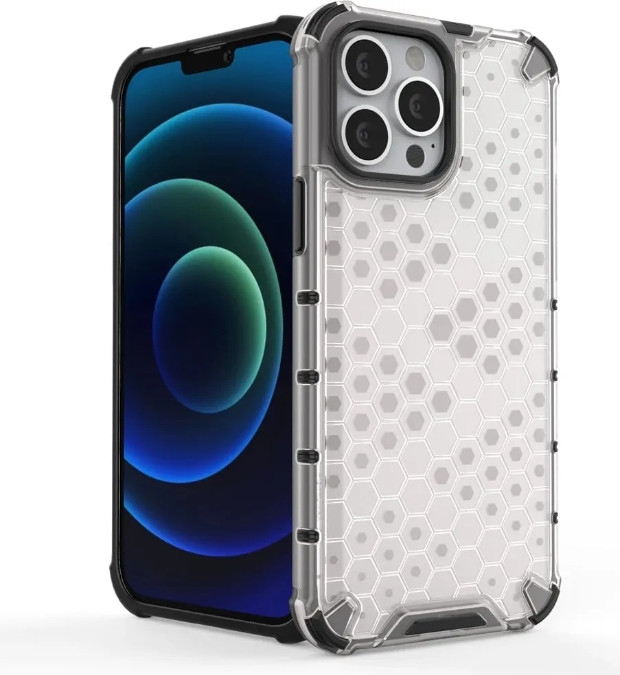 Mbështjellës Hurtel Honeycomb për iPhone 13 Pro Max, i zi - 3