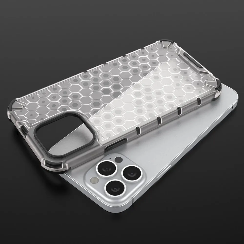 Mbështjellës Hurtel Honeycomb për iPhone 13 Pro Max, i zi - 9