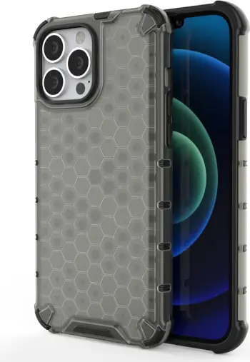 Mbështjellës Hurtel Honeycomb për iPhone 13 Pro Max, i zi