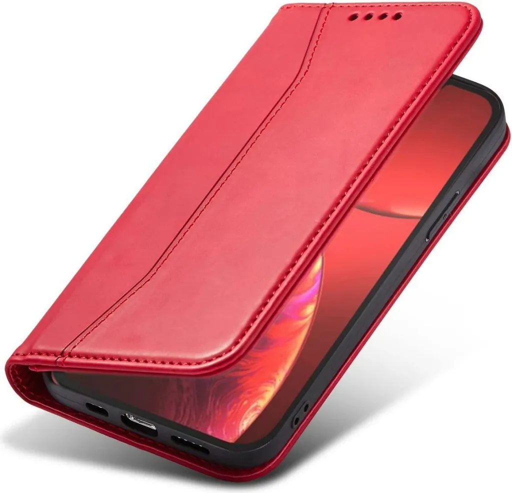 Mbështjellës Hurtel Magnet Fancy Case për iPhone 14 Pro, portofol, qëndrim, e kuqe - 8
