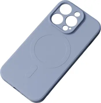 Mbështjellës silikoni Hurtel për iPhone 15 Plus, MagSafe, Gri