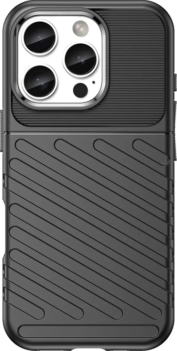 Mbështjellës Hurtel Thunder Case për iPhone 16e, TPU, i zi - 2