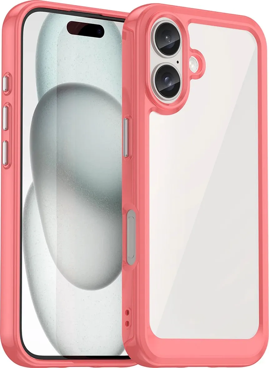 Mbështjellës Hurtel Outer Space Case për iPhone 16, i kuq - 1