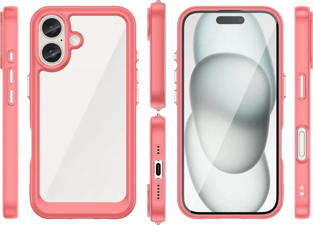 Mbështjellës Hurtel Outer Space Case për iPhone 16, i kuq - 2