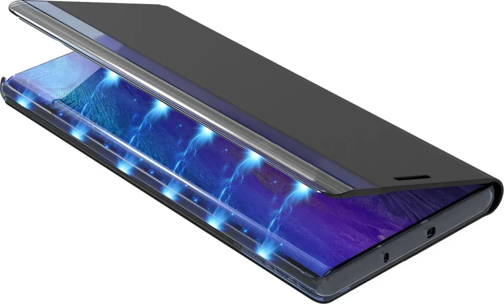 Mbështjellës Hurtel Sleep Case Bookcase me smart window për iPhone 13 Pro Max, rozë - 7