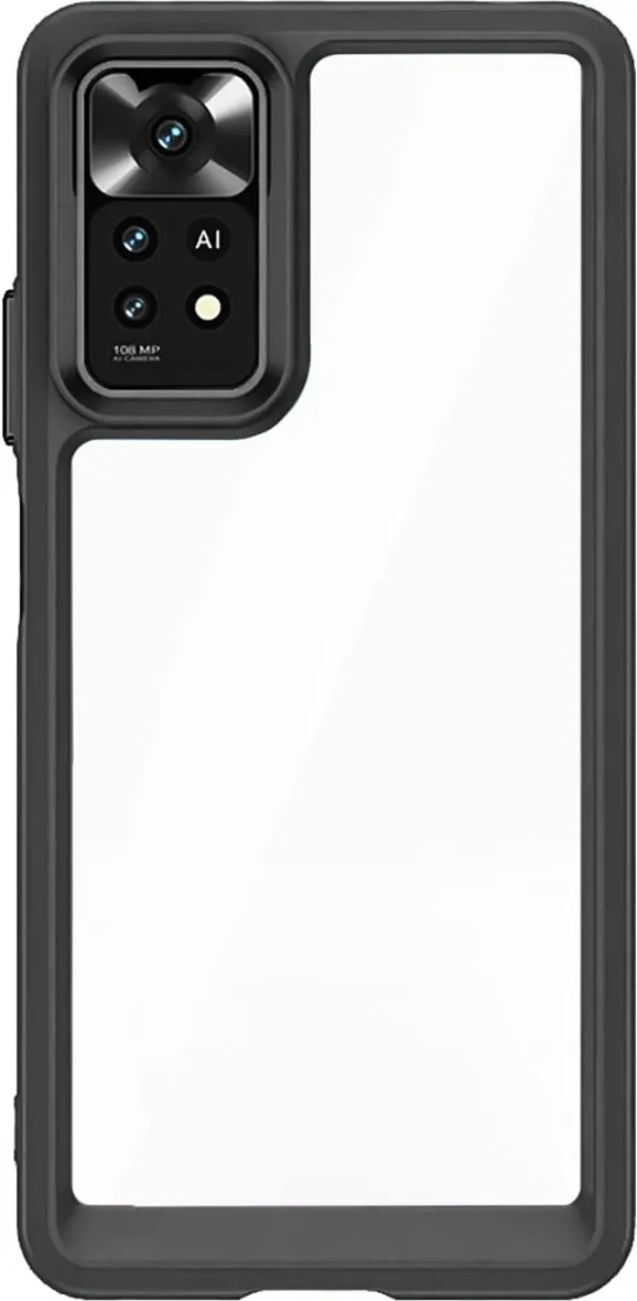 Mbështjellës Hurtel Outer Space Case për Xiaomi Poco M4 Pro 5G, silikon, i zi - 1