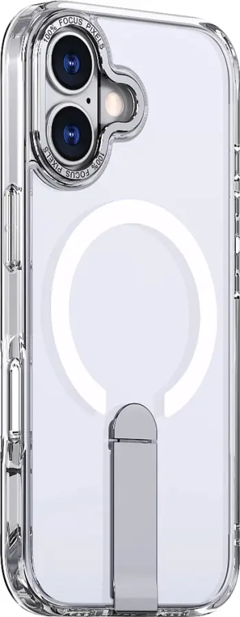 Mbështjellës Hurtel Hybrid Armor X për iPhone 17, me këmbë, MagSafe, Transparent