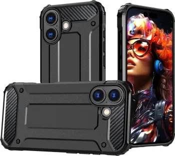 Mbështjellës Hurtel Hybrid Armor për iPhone 17 Pro, i zi