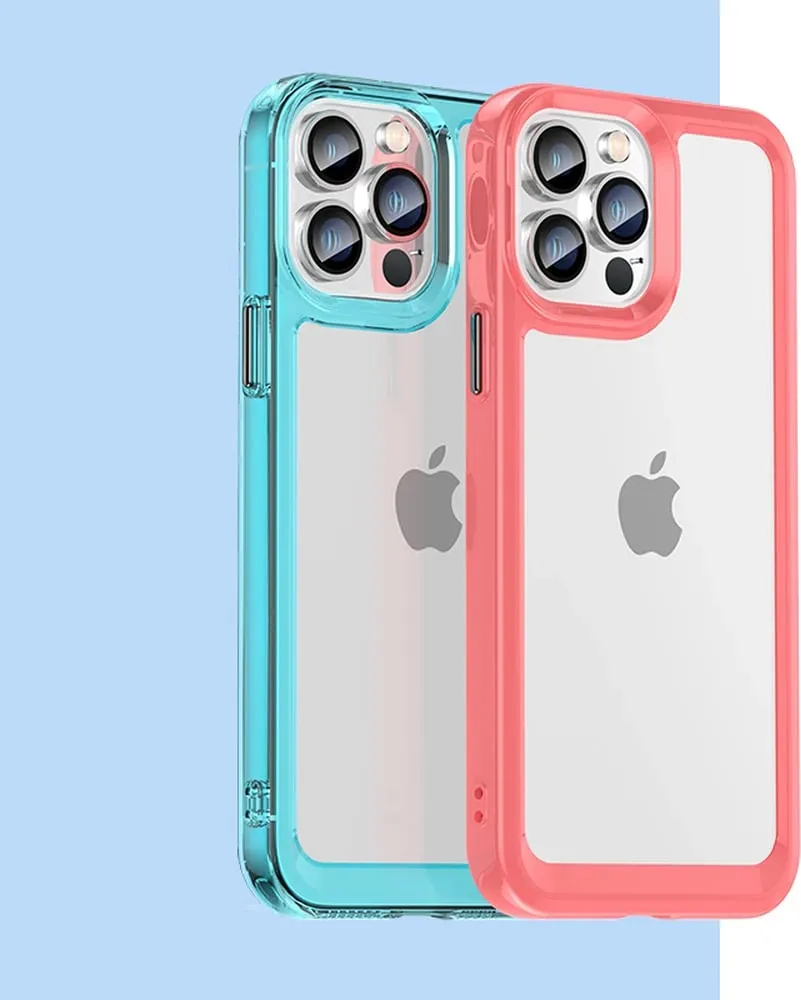 Mbështjellës Hurtel Outer Space Case për iPhone 13 Pro Max, hard cover me kornizë xheli, kaltër - 11