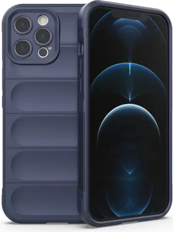 Mbështjellës Hurtel Magic Shield Case për iPhone 12 Pro Max, fleksibil, i blinduar, Kaltër e errët