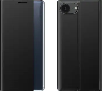 Mbështjellës Hurtel Sleep Case për iPhone 16e, me kapak dhe qëndrim, i zi