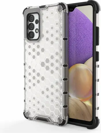 Mbulesë mbrojtëse Hurtel Honeycomb për Samsung Galaxy A13 5G, me kornizë xheli, transparente