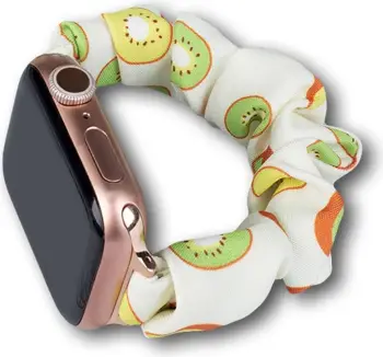 Rrip tekstili për Apple Watch Hurtel, model kiwi, elastik, i bardhë