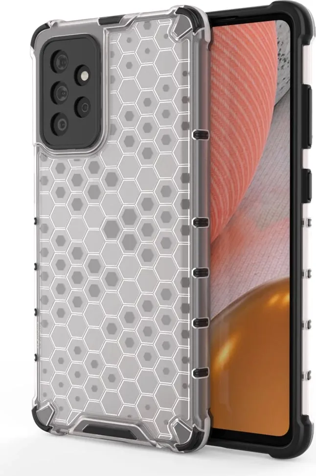Mbështjellës Hurtel Honeycomb Case për Samsung Galaxy A72 4G, transparent - 1