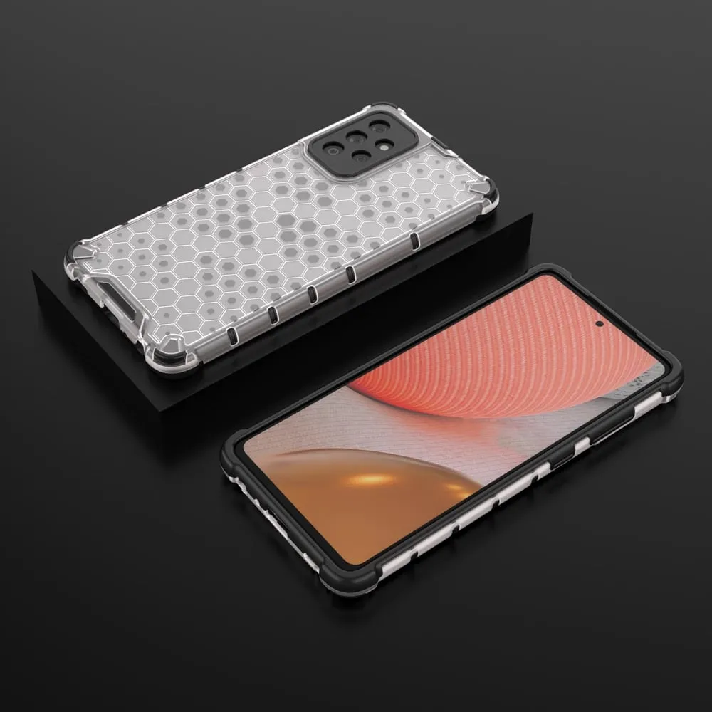 Mbështjellës Hurtel Honeycomb Case për Samsung Galaxy A72 4G, transparent - 13