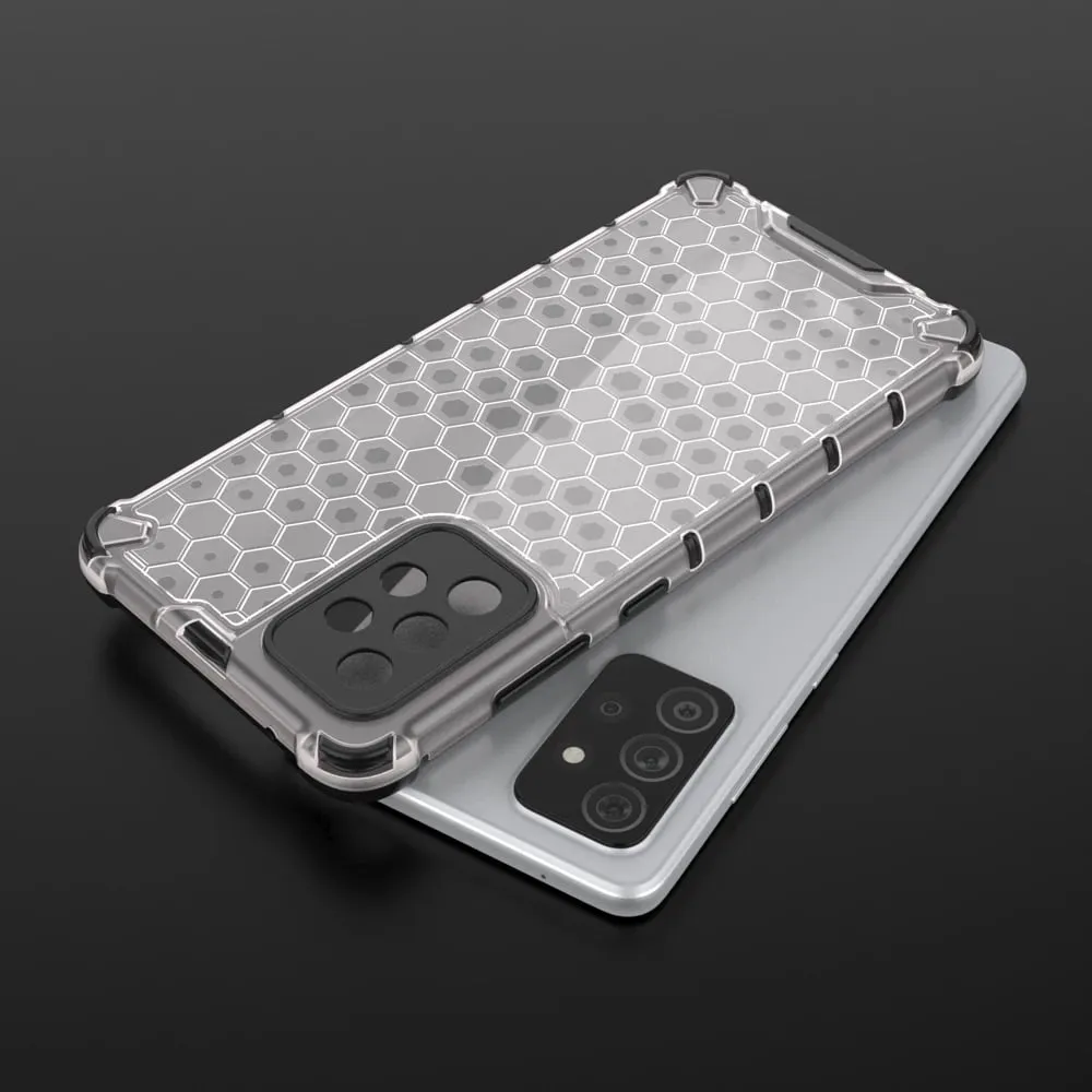Mbështjellës Hurtel Honeycomb Case për Samsung Galaxy A72 4G, transparent - 8