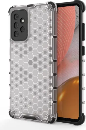 Mbështjellës Hurtel Honeycomb Case për Samsung Galaxy A72 4G, transparent