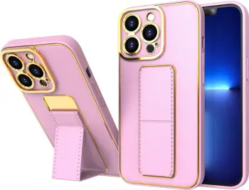 Mbështjellës Hurtel Kickstand Case për iPhone 12 Pro, me qëndrim, rozë