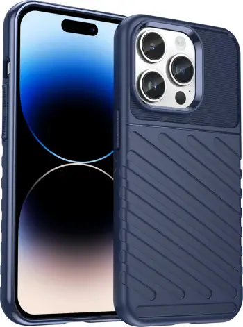 Mbështjellës Hurtel Thunder Case për iPhone 15 Pro Max, Kaltër