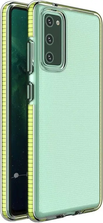 Mbështjellës Hurtel Spring Case për Samsung Galaxy A72, TPU, Transparent/Verdhë