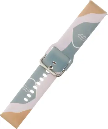 Rrip silikoni për Samsung Galaxy Watch, Hurtel, Moro Band, 22 mm, Bezhe/Rozë/Jeshile