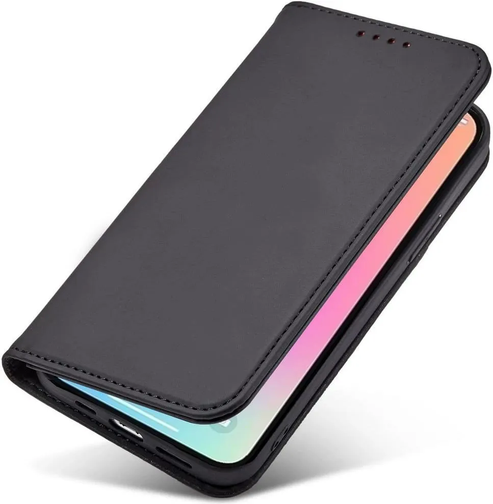Mbështjellës Hurtel Magnet Card Case për iPhone 14, portofol, mbajtës, e zezë - 13