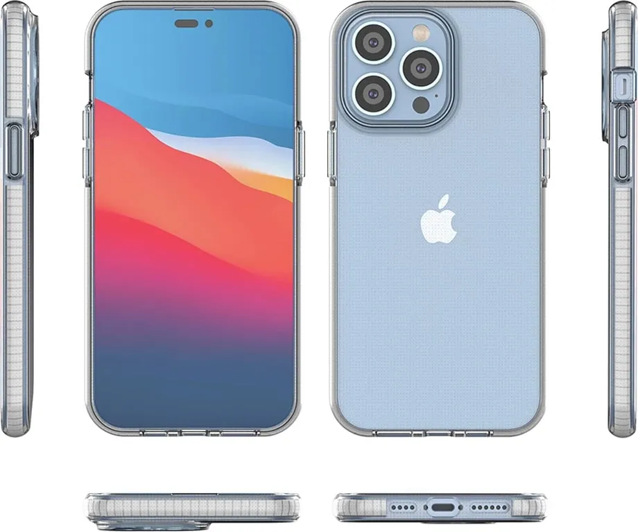 Mbështjellës Hurtel Spring Case për iPhone 14 Pro Max, TPU, i hollë, kornizë e zezë - 2
