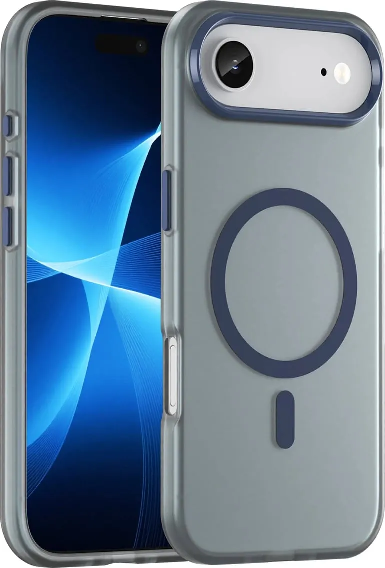 Mbështjellës Hurtel për iPhone 17 Air, MagSafe, TPU/PC, Blu mat - 1