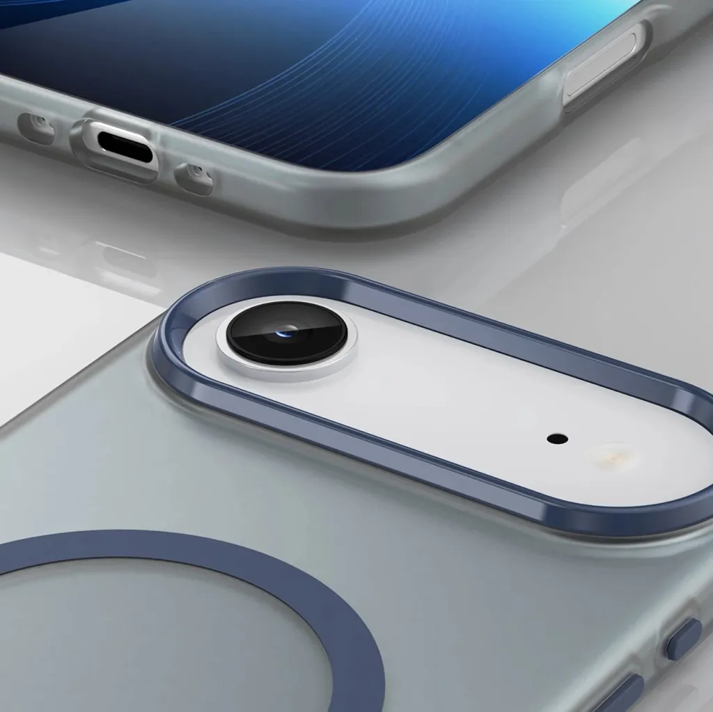 Mbështjellës Hurtel për iPhone 17 Air, MagSafe, TPU/PC, Blu mat - 4